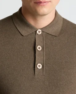 Long Sleeve Cotton Knit Polo