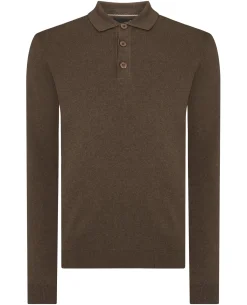 Long Sleeve Cotton Knit Polo