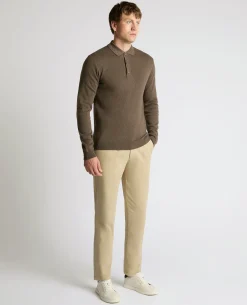 Long Sleeve Cotton Knit Polo