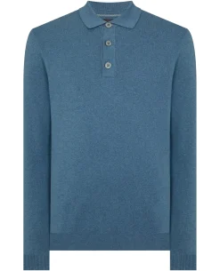 Long Sleeve Cotton Knit Polo