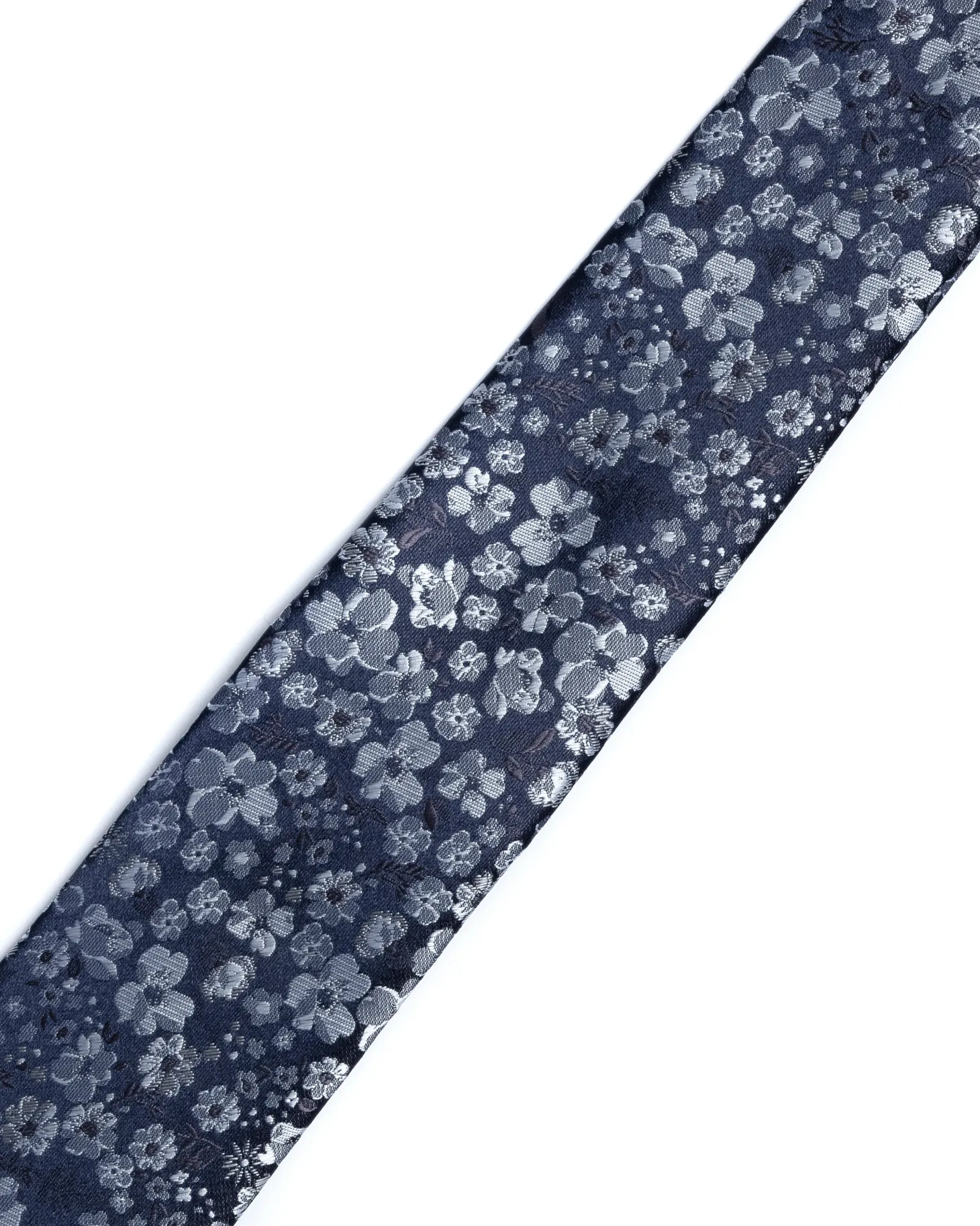 Navy Floral Print Tie