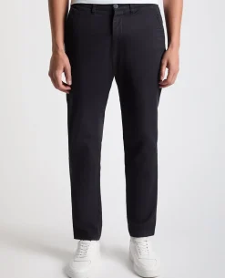 Navy Straight Leg Cotton Stretch Chino