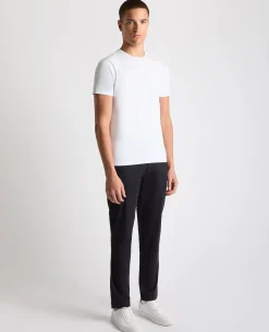 Navy Straight Leg Cotton Stretch Chino