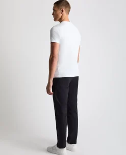 Navy Straight Leg Cotton Stretch Chino