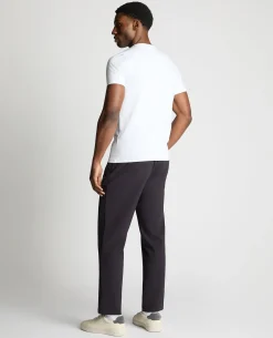 Navy Straight Leg Stretch Trousers