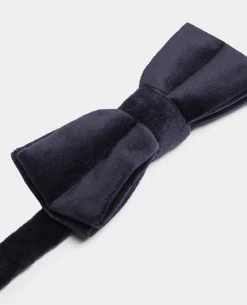 Navy Velvet Bow Tie