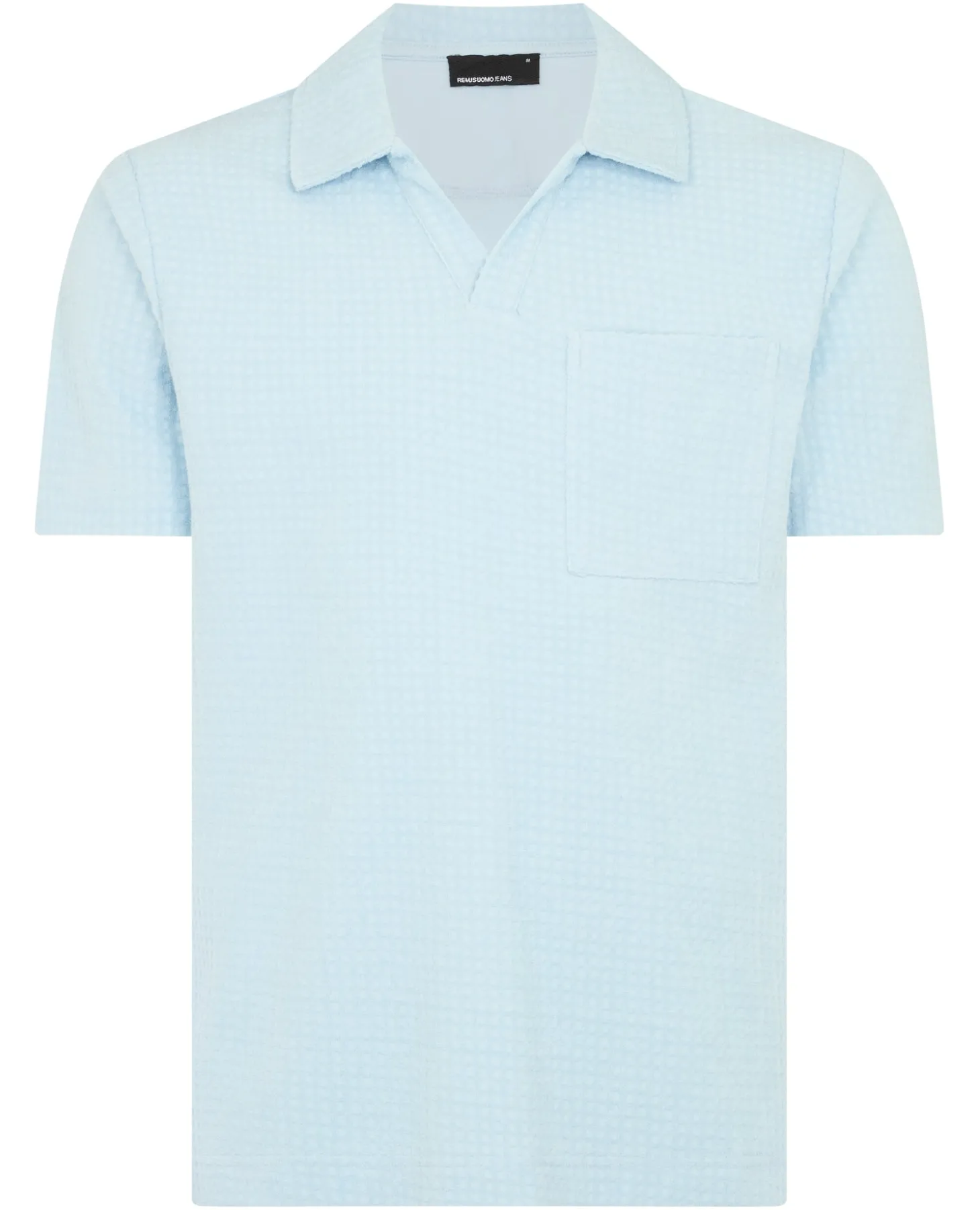 Open Collar Terry Polo Shirt