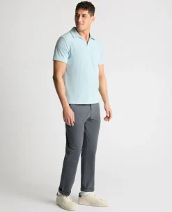 Open Collar Terry Polo Shirt