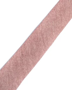 Red Plain Cotton-Linen Tie