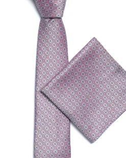 Red Print Silk Tie