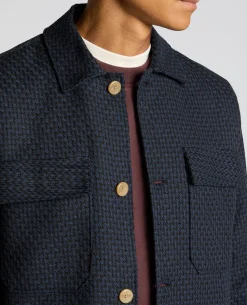 Regular Fit Chevron Print Shacket