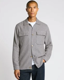 Regular Fit Chevron Print Shacket