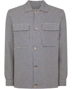 Regular Fit Chevron Print Shacket