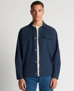 Regular Fit Cotton-Stretch Overshirt