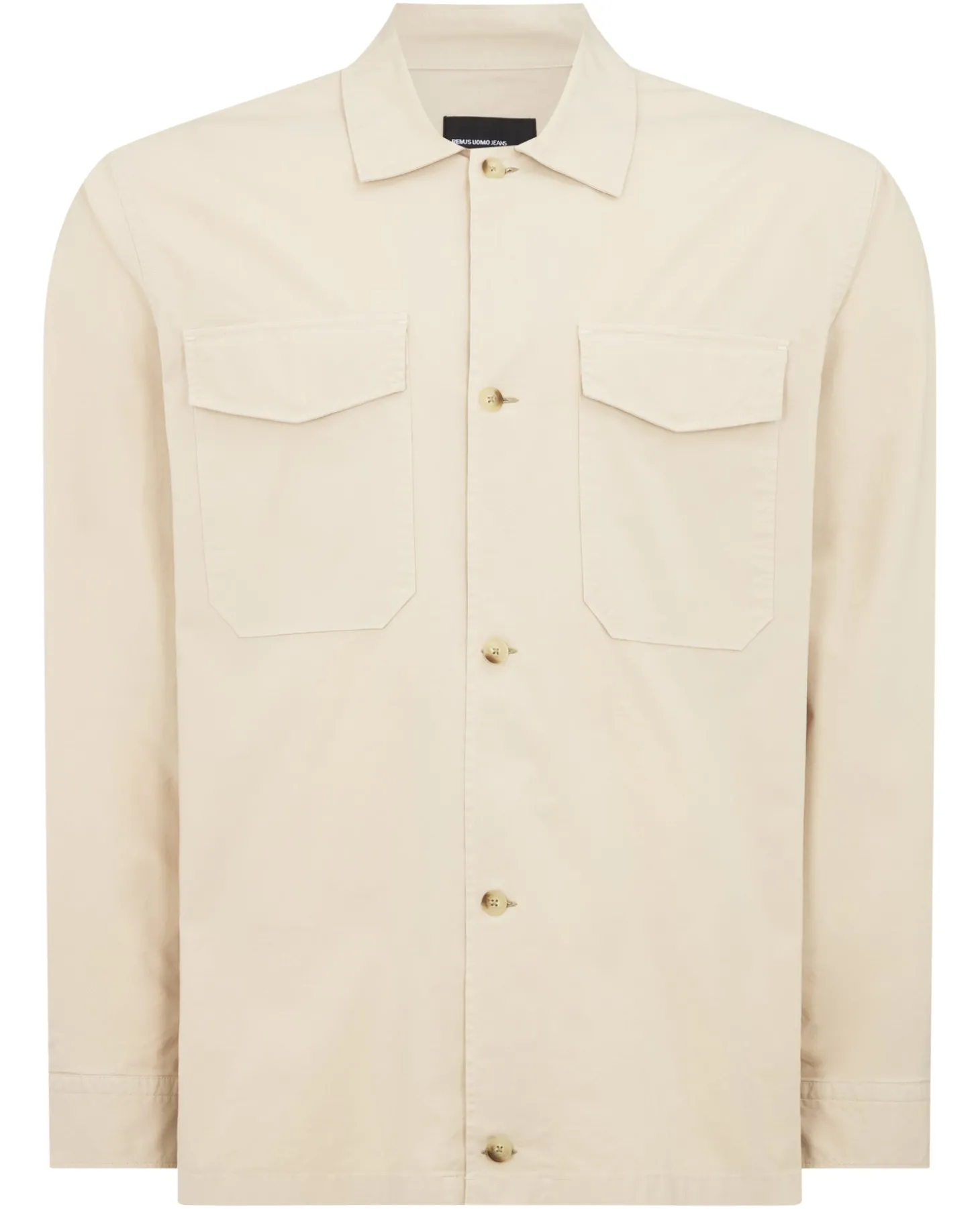 Regular Fit Cotton-Stretch Overshirt