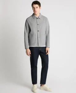 Regular Fit Micro-Houndstooth Chore Jacket