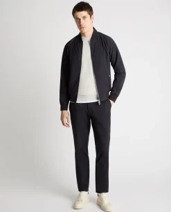Regular Fit Seersucker Bomber Jacket