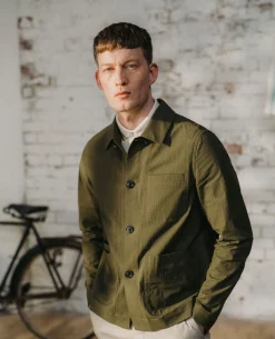 Regular Fit Seersucker Chore Jacket