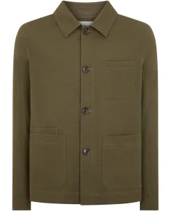 Regular Fit Seersucker Chore Jacket
