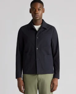 Regular Fit Seersucker Chore Jacket