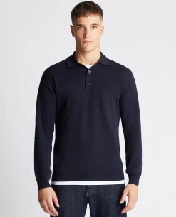 Relaxed Fit Long Sleeve Polo