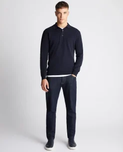 Relaxed Fit Long Sleeve Polo
