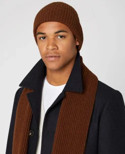 Rib-Knit Wool Rich Beanie