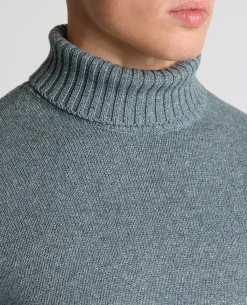 Roll Neck Cotton Knit Sweater