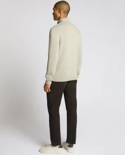 Roll Neck Cotton Knit Sweater