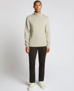 Roll Neck Cotton Knit Sweater