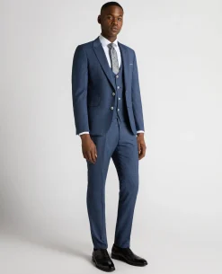 Slim Fit Checked Stretch Suit