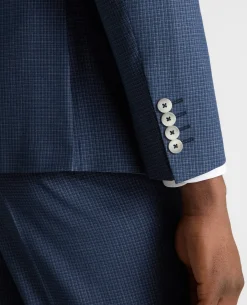 Slim Fit Checked Stretch Suit