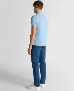 Slim Fit Cotton Interest Fabric Polo Shirt