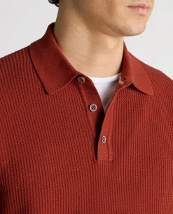 Slim Fit Cotton Interest Fabric Polo Shirt