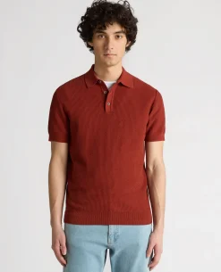 Slim Fit Cotton Interest Fabric Polo Shirt