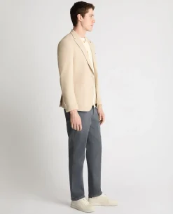 Slim fit cotton-blend stretch jacket