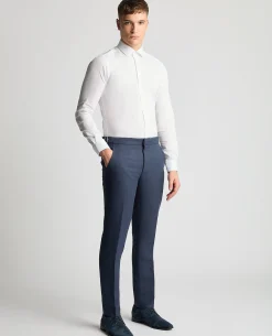 Slim Fit Linen Blend Suit Trousers