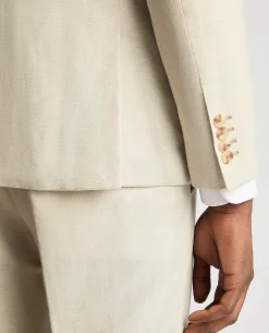 Slim Fit Linen-Blend Suit