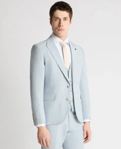 Slim Fit Linen-Blend Suit