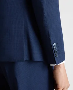 Slim Fit Micro Check Stretch Suit