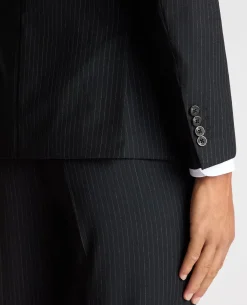 Slim Fit Pinstripe Wool Rich Suit
