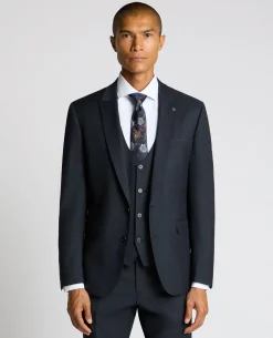 Slim Fit Stretch Printed Suit