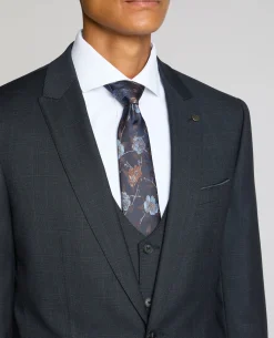 Slim Fit Stretch Printed Suit