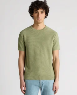 Slim Fit Wafffle Knitted Tee