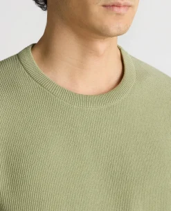 Slim Fit Wafffle Knitted Tee