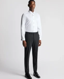 Slim Fit Wool-Blend Formal Trousers