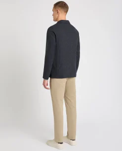 Slim fit wool-poly jacket