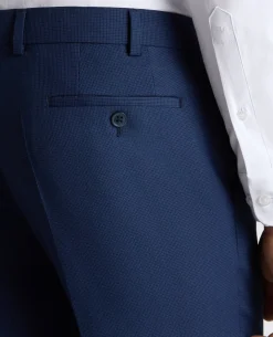 Slim Leg Checked Stretch Formal Trousers