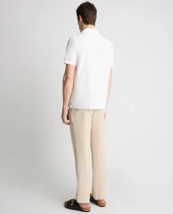 Stone Straight Leg Linen Trousers