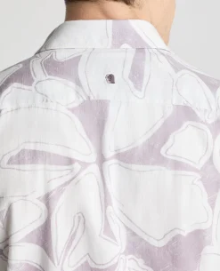 Tapered Fit Abstract Floral Print Shirt